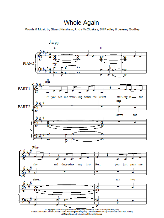 Atomic Kitten Whole Again (arr. Rick Hein) sheet music notes and chords arranged for 2-Part Choir