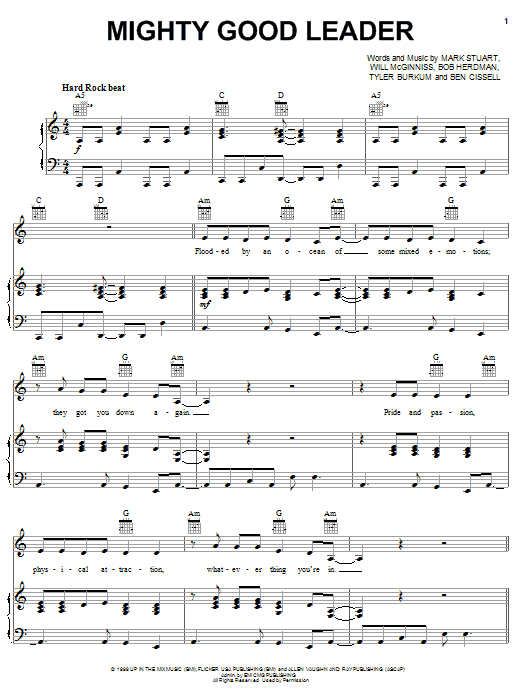 Audio Adrenaline Mighty Good Leader sheet music notes and chords arranged for Guitar Tab