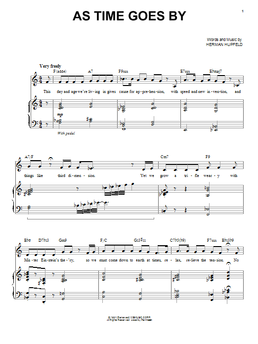 Audra McDonald As Time Goes By sheet music notes and chords arranged for Piano & Vocal