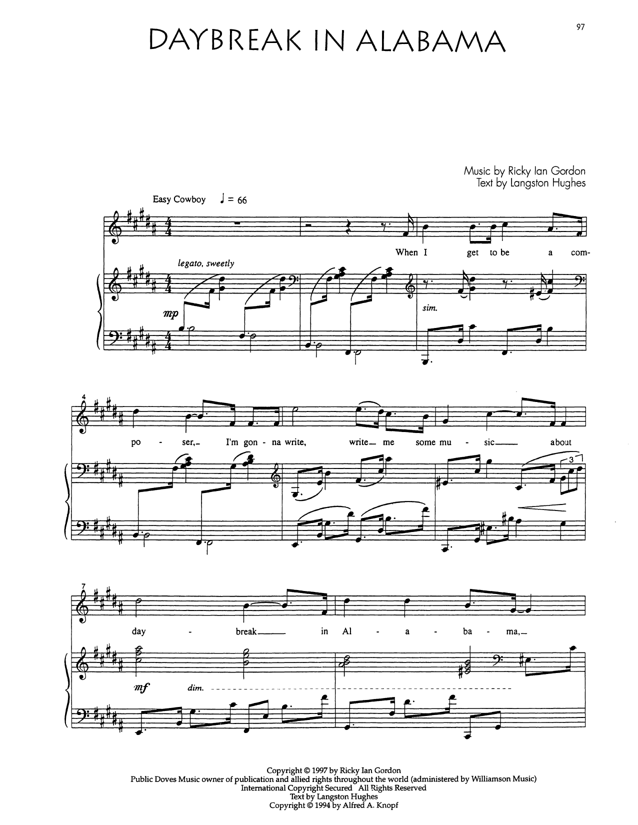 Audra McDonald Daybreak In Alabama sheet music notes and chords arranged for Piano & Vocal