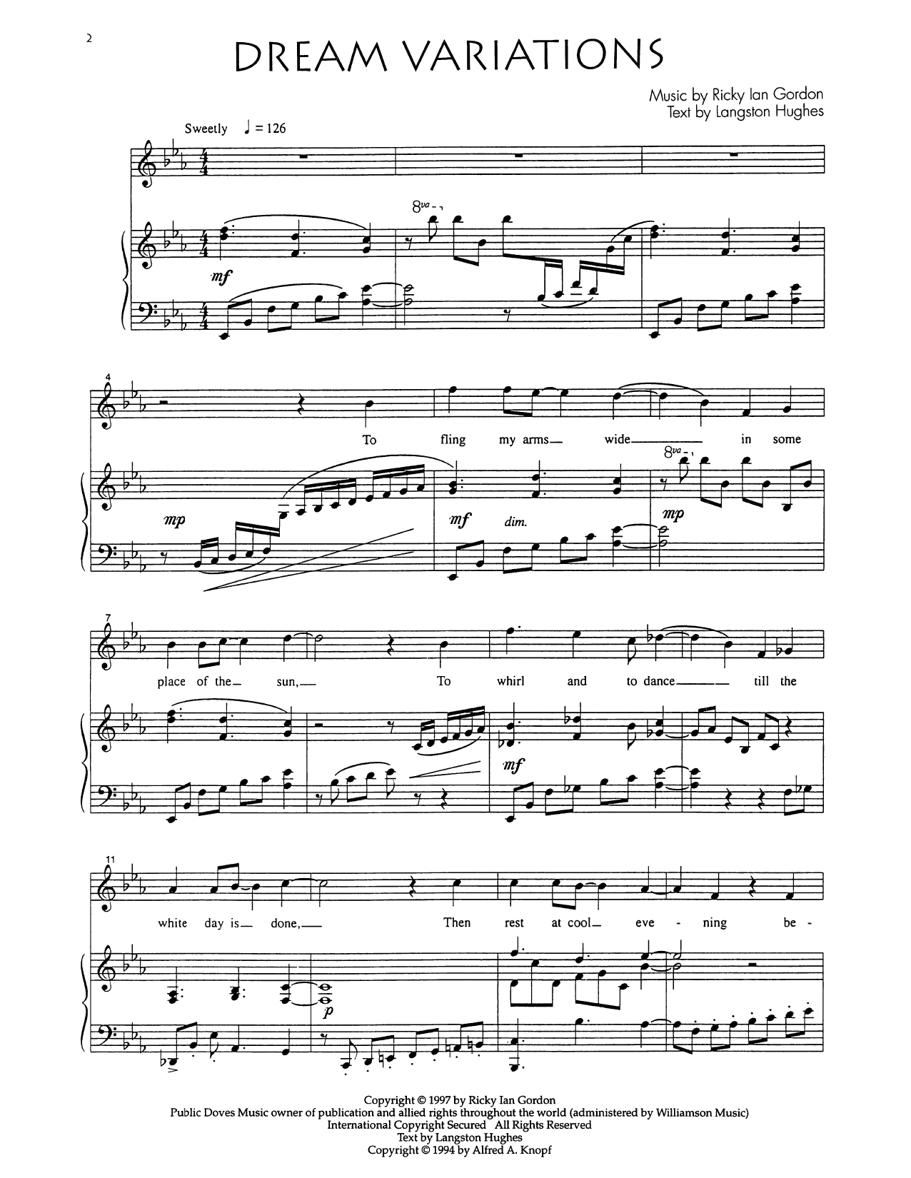Audra McDonald Dream Variations sheet music notes and chords arranged for Piano & Vocal