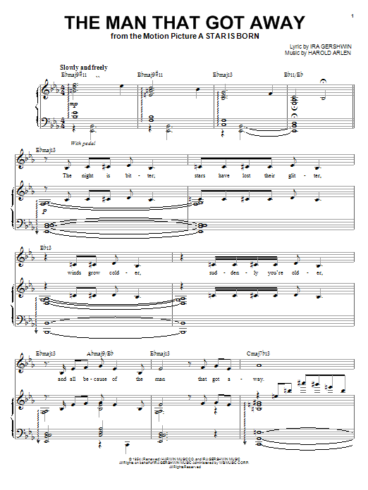 Audra McDonald The Man That Got Away sheet music notes and chords arranged for Piano, Vocal & Guitar Chords (Right-Hand Melody)