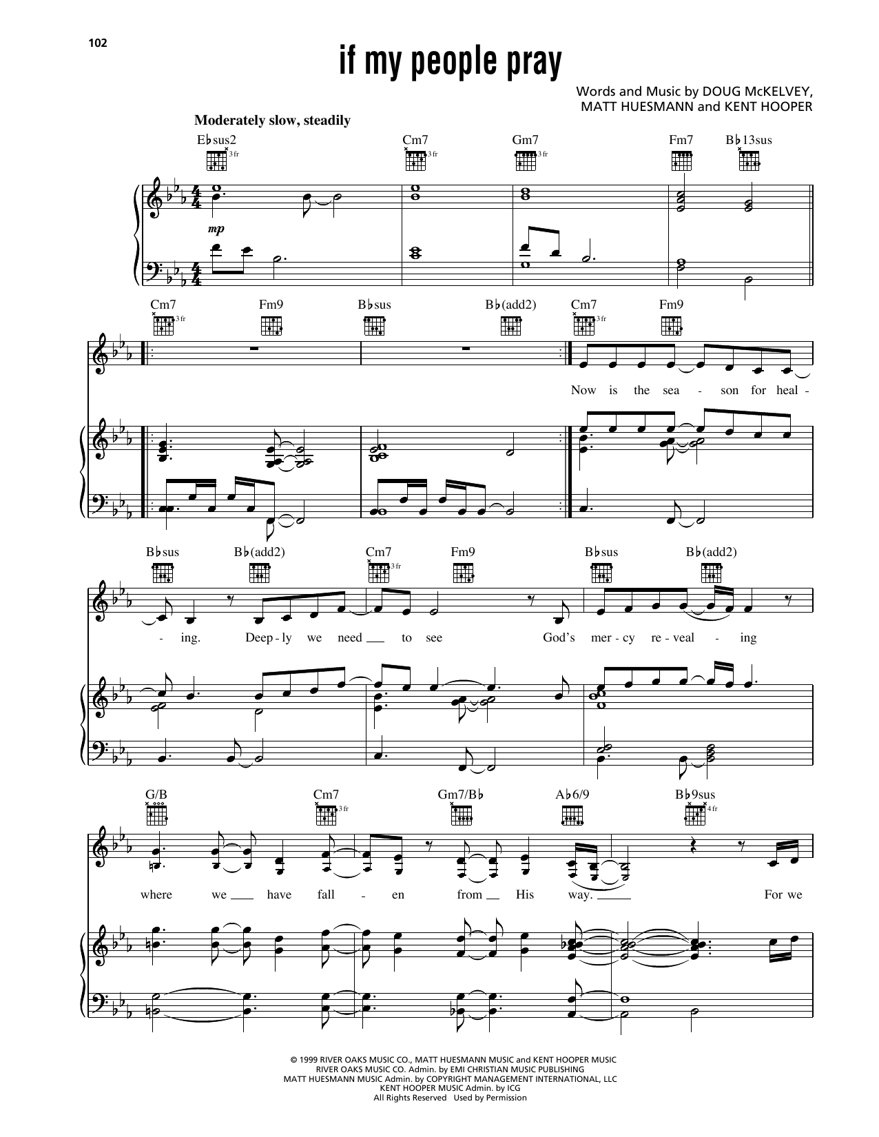 Avalon If My People Pray sheet music notes and chords arranged for Piano, Vocal & Guitar Chords (Right-Hand Melody)
