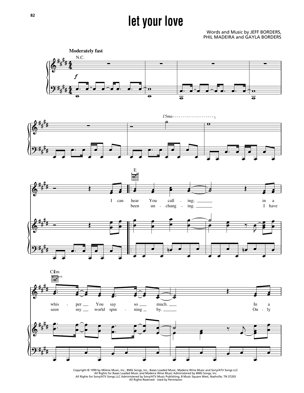 Avalon Let Your Love sheet music notes and chords arranged for Piano, Vocal & Guitar Chords (Right-Hand Melody)