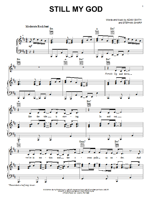 Avalon Still My God sheet music notes and chords arranged for Piano, Vocal & Guitar Chords (Right-Hand Melody)