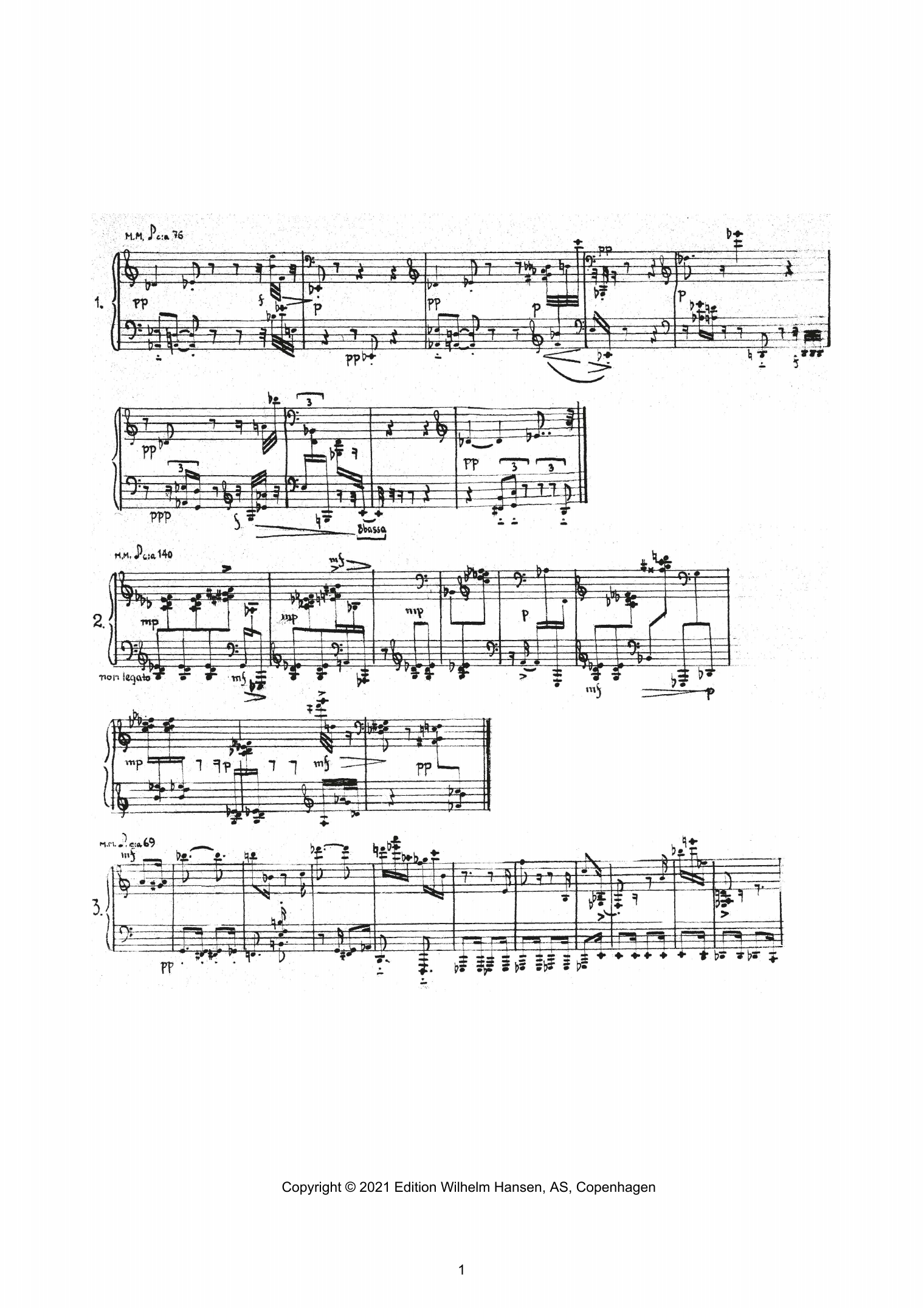Axel Borup-J?sen Impressioner (Impressions) sheet music notes and chords arranged for Piano Solo