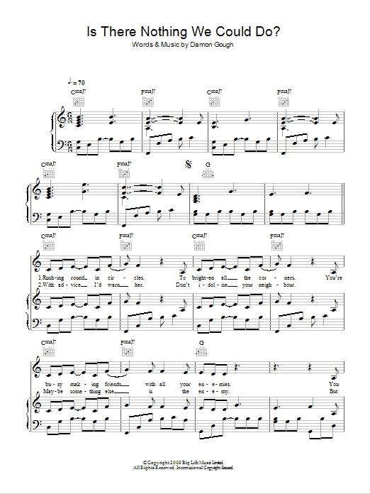 Badly Drawn Boy Is There Nothing We Could Do? sheet music notes and chords arranged for Piano, Vocal & Guitar Chords