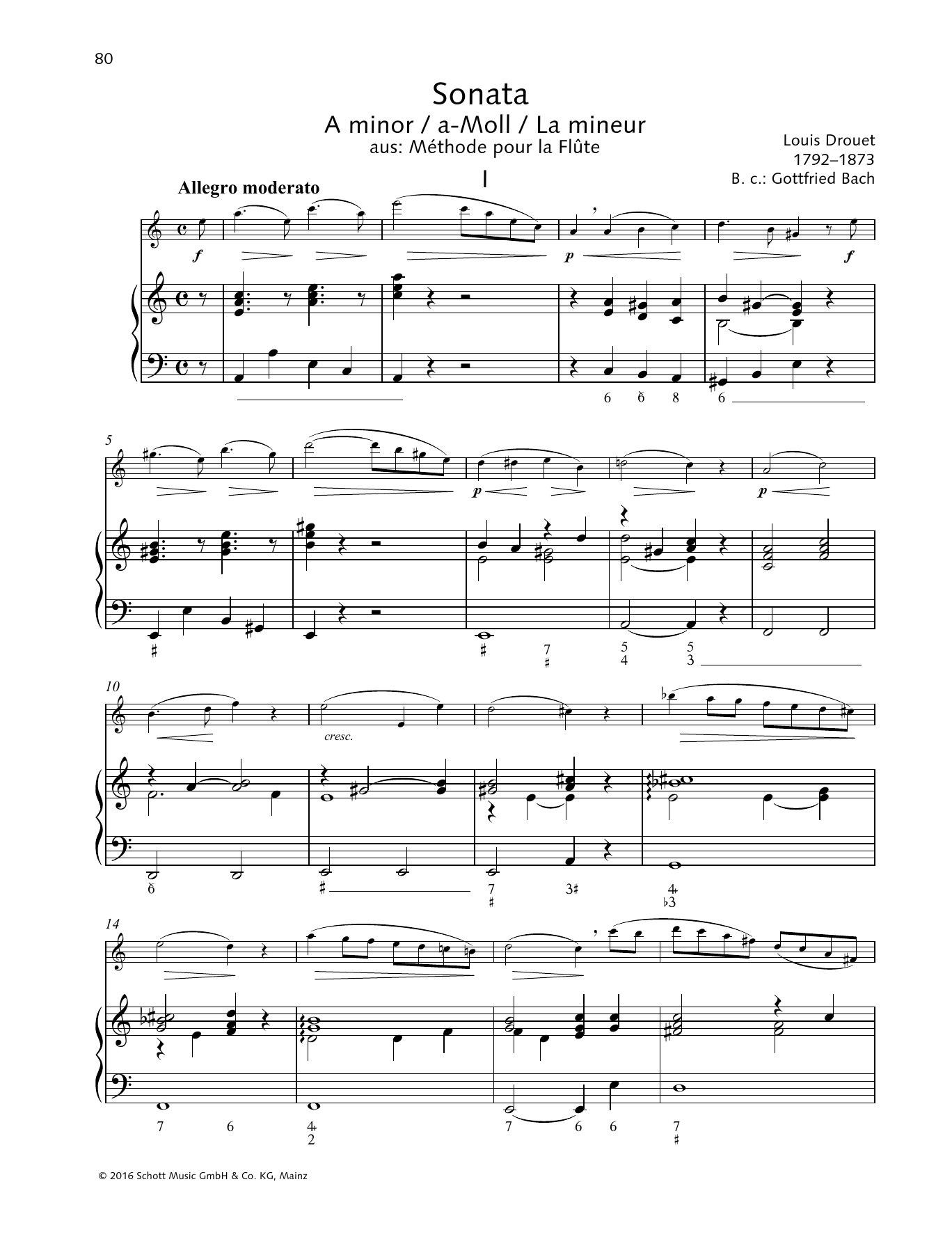Baldassare Galuppi Sonata A Minor sheet music notes and chords arranged for Woodwind Ensemble