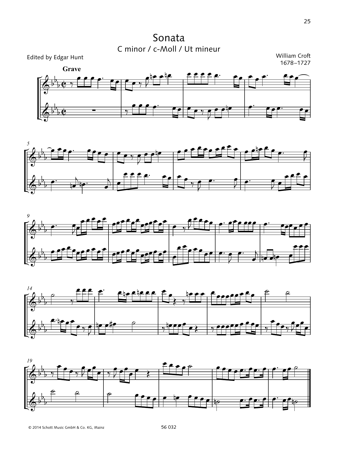 Baldassare Galuppi Sonata C minor sheet music notes and chords arranged for Woodwind Ensemble