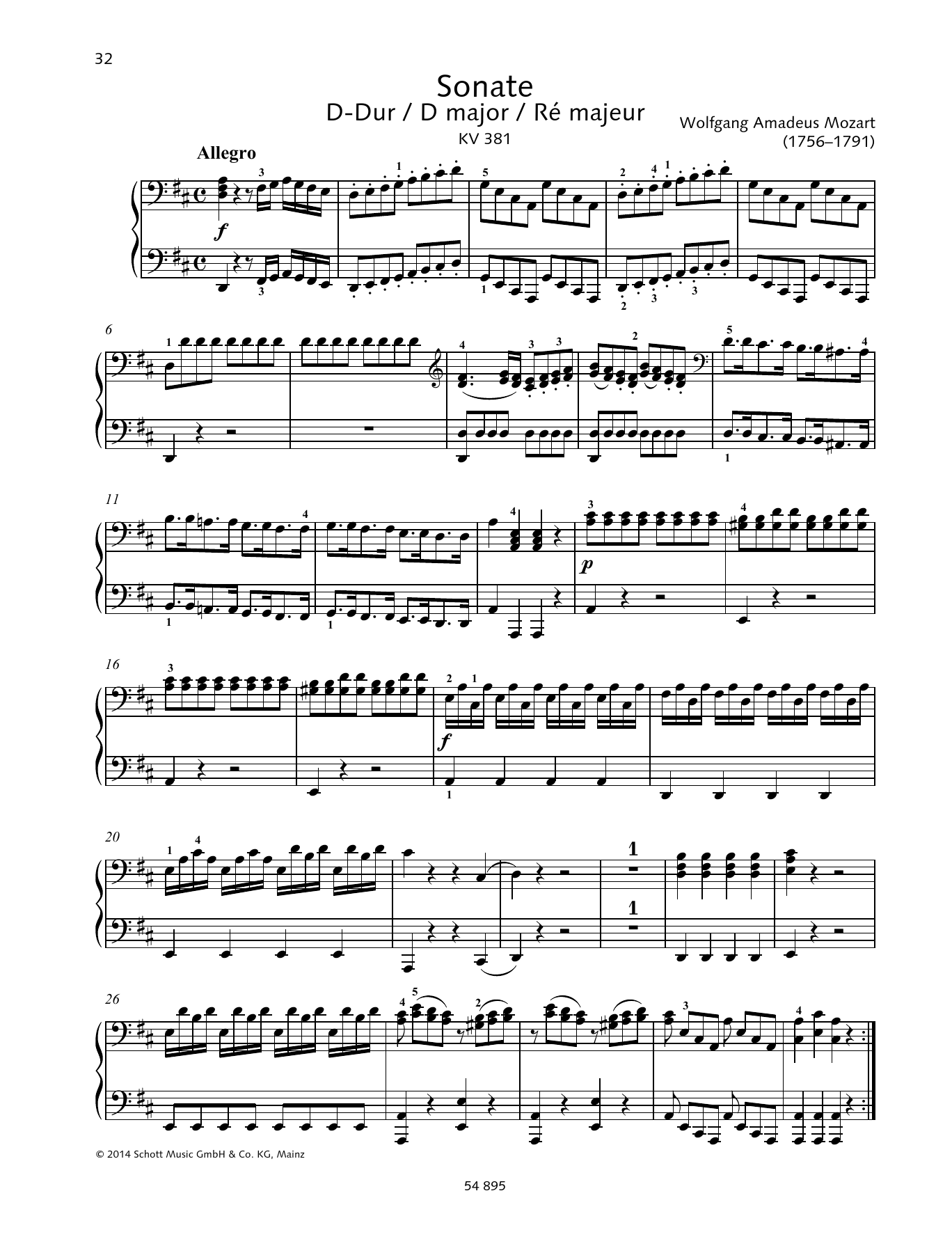 Baldassare Galuppi Sonata D Major sheet music notes and chords arranged for Piano Duet