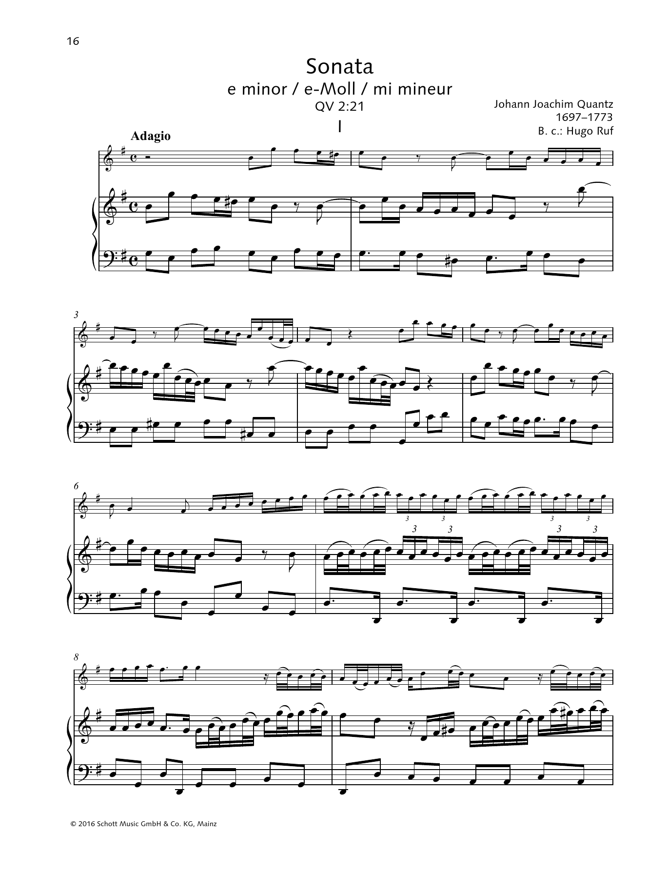 Baldassare Galuppi Sonata E minor sheet music notes and chords arranged for String Solo