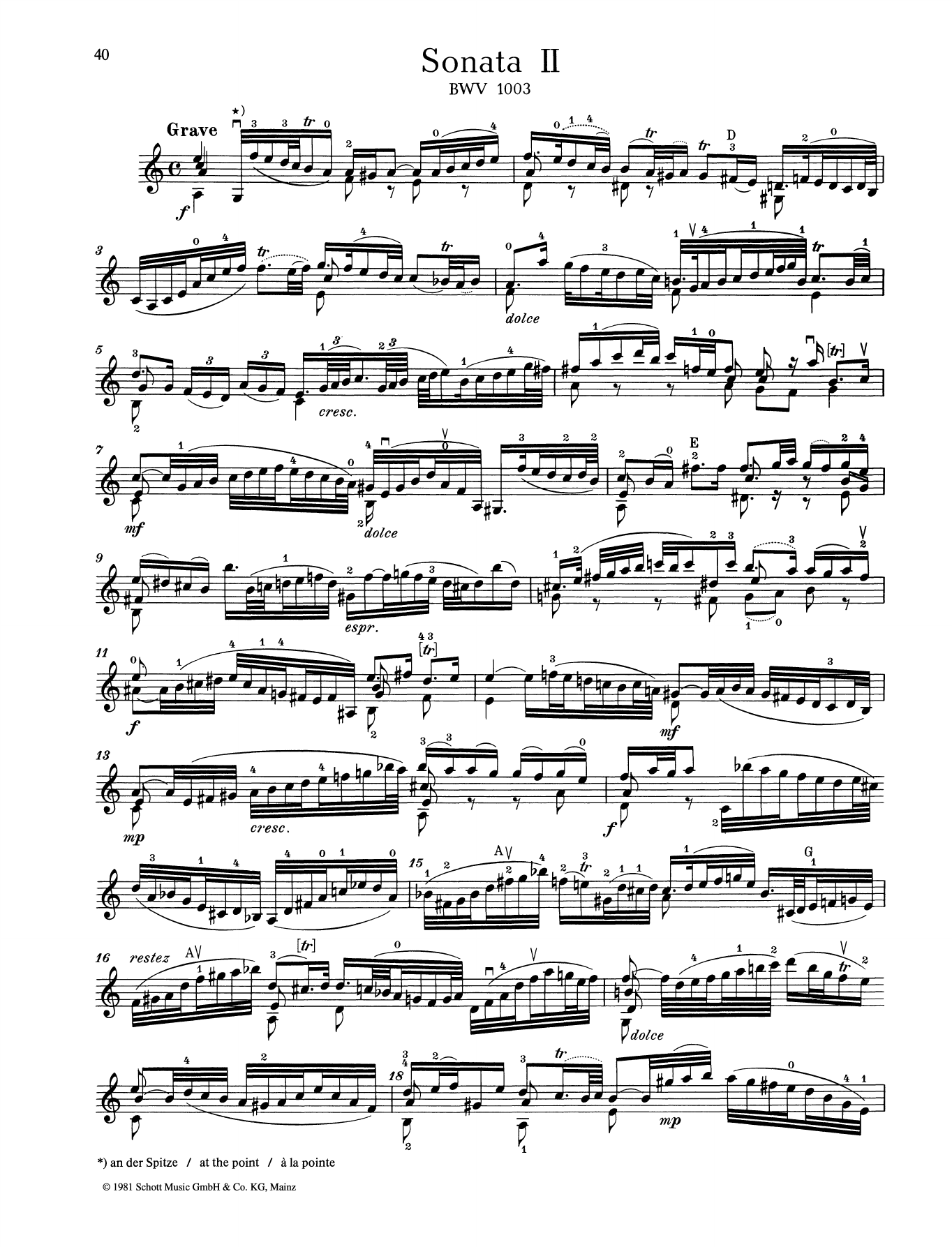 Baldassare Galuppi Sonata II sheet music notes and chords arranged for String Solo