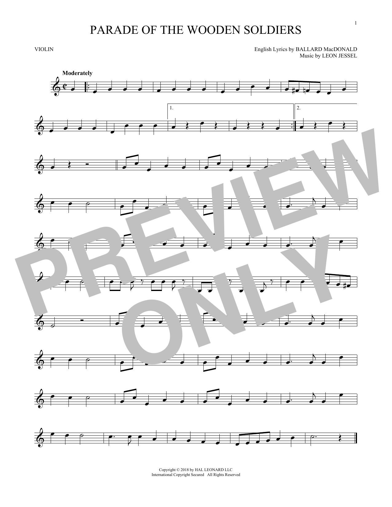 Ballard MacDonald and Leon Jessel Parade Of The Wooden Soldiers sheet music notes and chords arranged for French Horn Solo