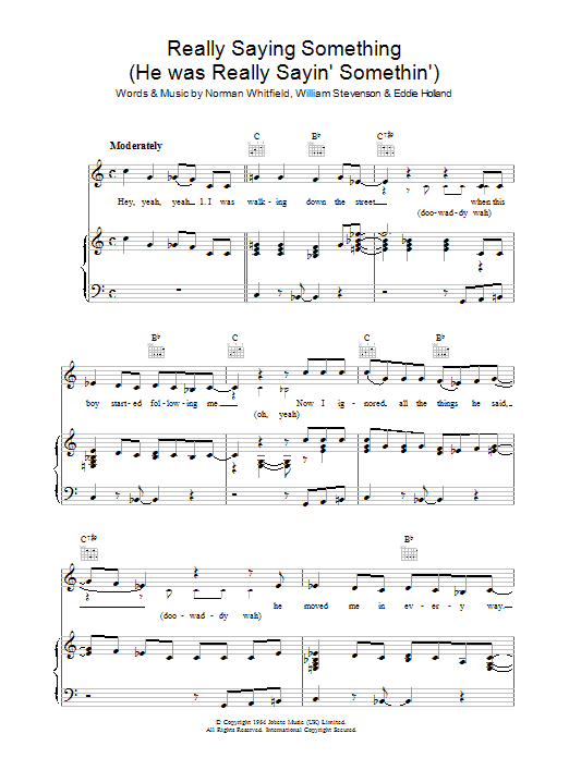 Bananarama He Was Really Saying Somethin' sheet music notes and chords arranged for Piano, Vocal & Guitar Chords