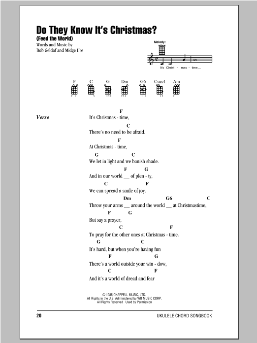 Band Aid Do They Know It's Christmas? (Feed The World) sheet music notes and chords arranged for Trombone Solo