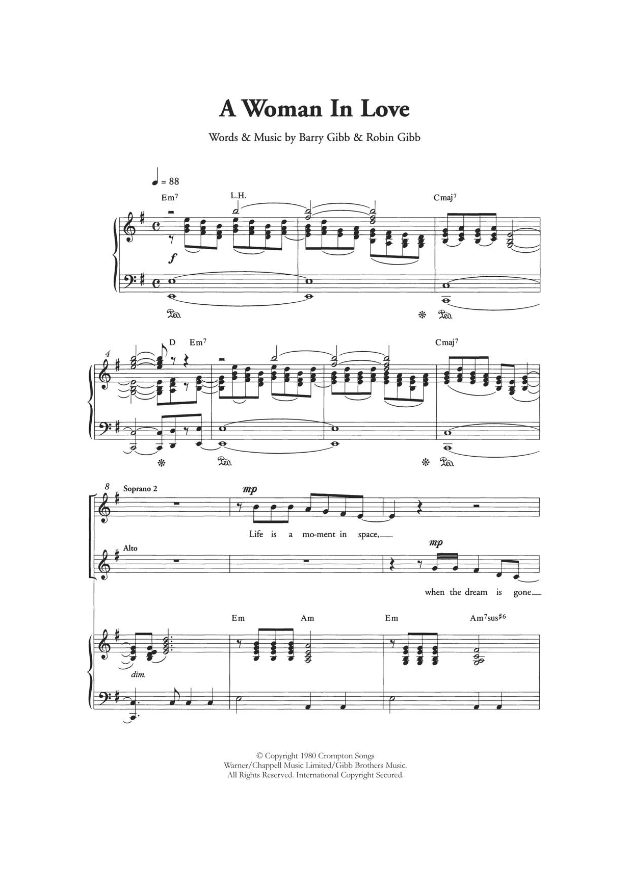 Barbra Streisand A Woman In Love (Arr. Berty Rice) sheet music notes and chords arranged for Choir