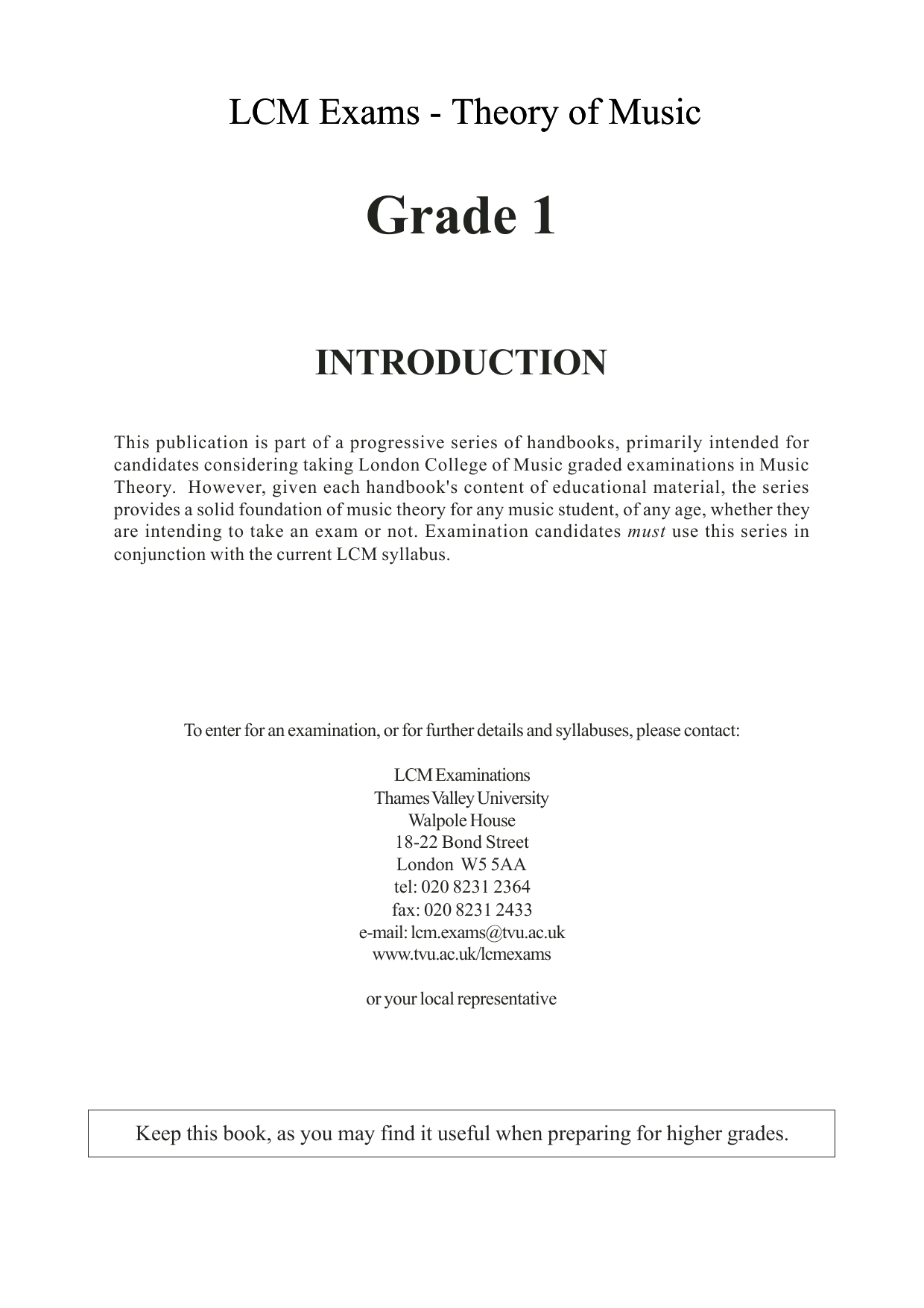 Barry Draycott and Martyn Williams LCME Theory Handbook Grade 1 sheet music notes and chords arranged for Instrumental Method