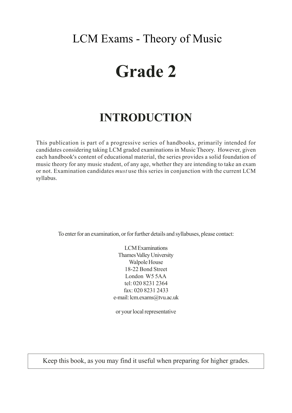 Barry Draycott and Martyn Williams LCME Theory Handbook Grade 2 sheet music notes and chords arranged for Instrumental Method