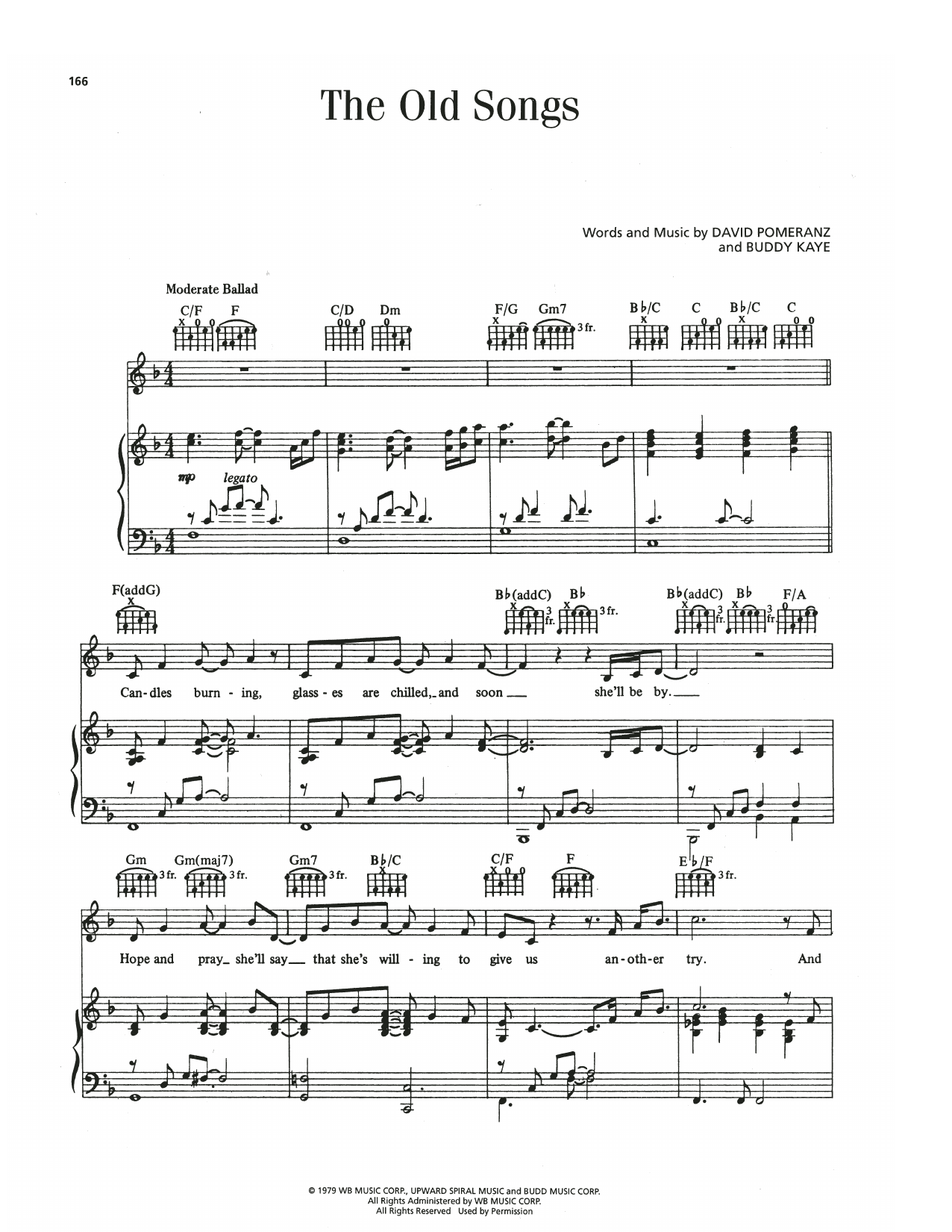 Barry Manilow The Old Songs sheet music notes and chords arranged for Piano, Vocal & Guitar Chords (Right-Hand Melody)