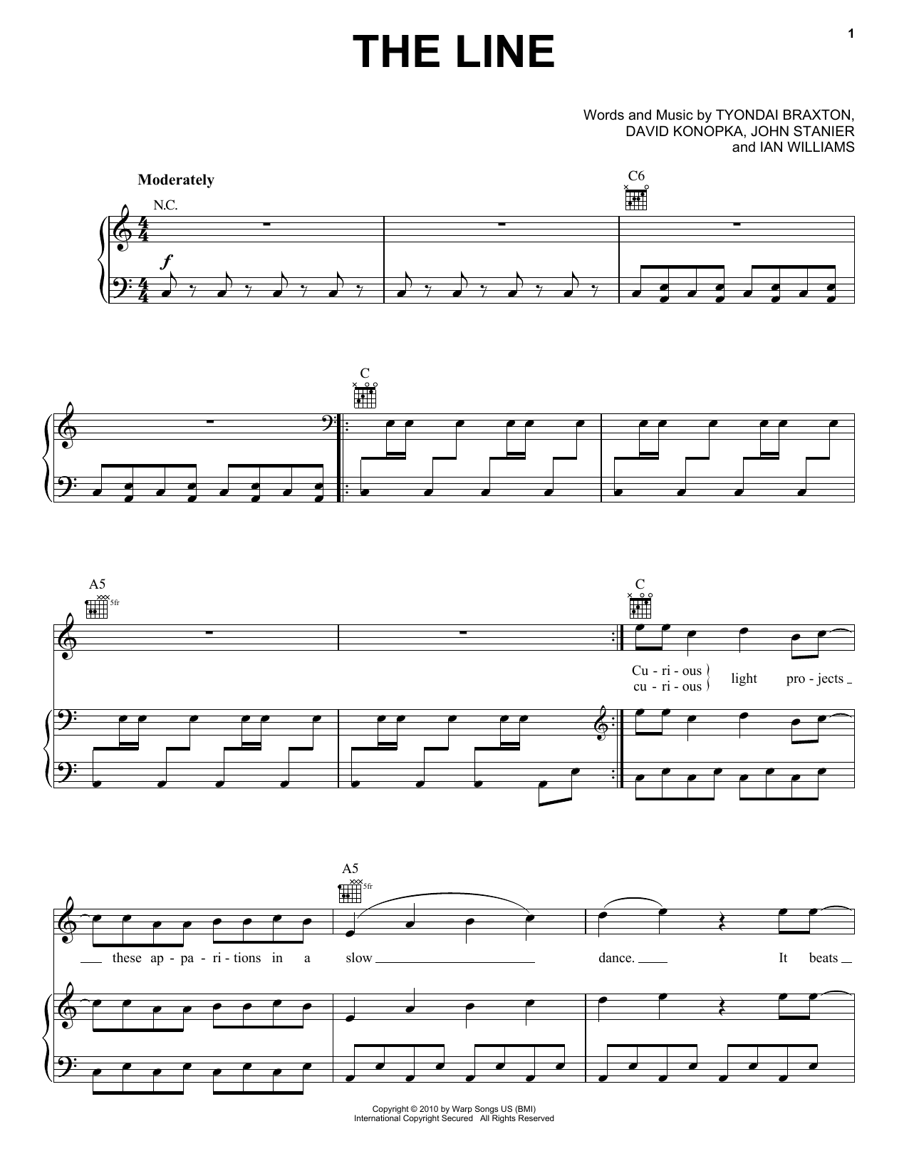 Battles The Line sheet music notes and chords arranged for Piano, Vocal & Guitar Chords (Right-Hand Melody)