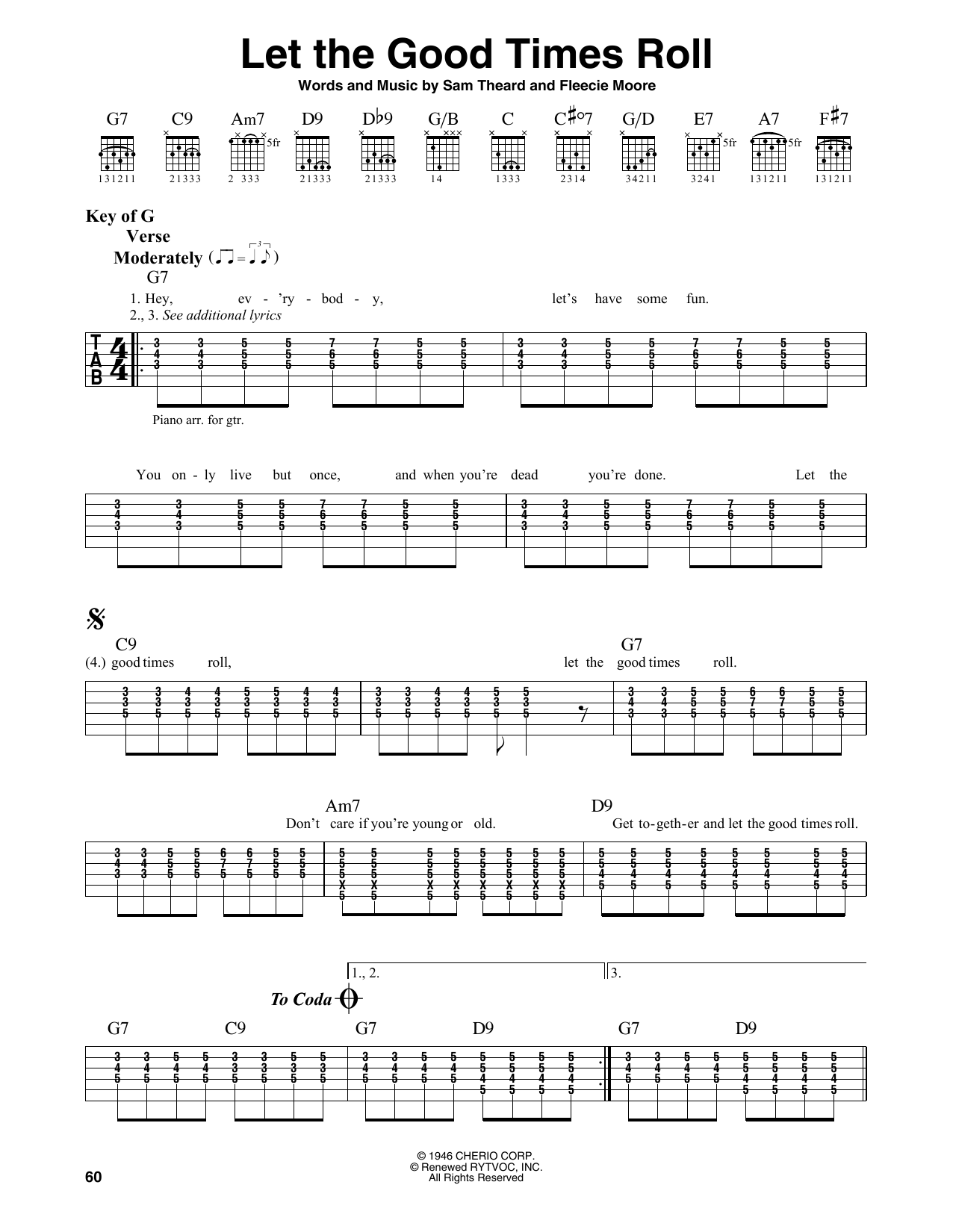B.B. King Let The Good Times Roll sheet music notes and chords arranged for Real Book – Melody, Lyrics & Chords