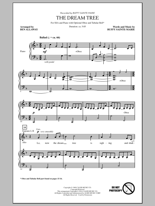 Ben Allaway The Dream Tree sheet music notes and chords arranged for SSA Choir