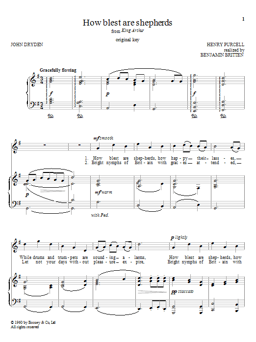 Benjamin Britten How Blest Are Shepherds sheet music notes and chords arranged for Piano & Vocal
