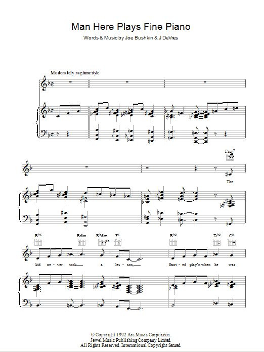 Benny Goodman Man Here Plays Fine Piano sheet music notes and chords arranged for Piano, Vocal & Guitar Chords