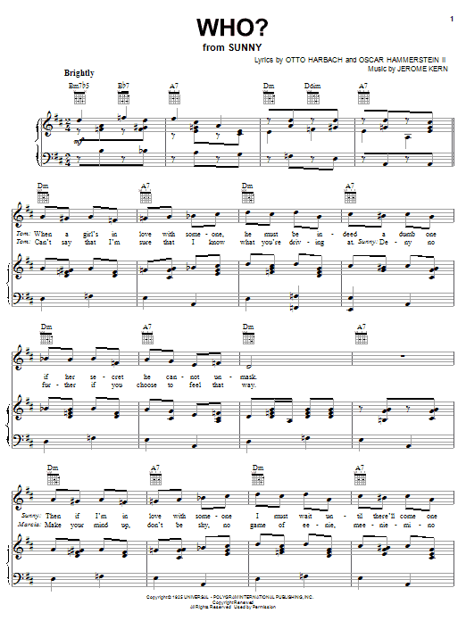 Benny Goodman Who? sheet music notes and chords arranged for Piano, Vocal & Guitar Chords (Right-Hand Melody)