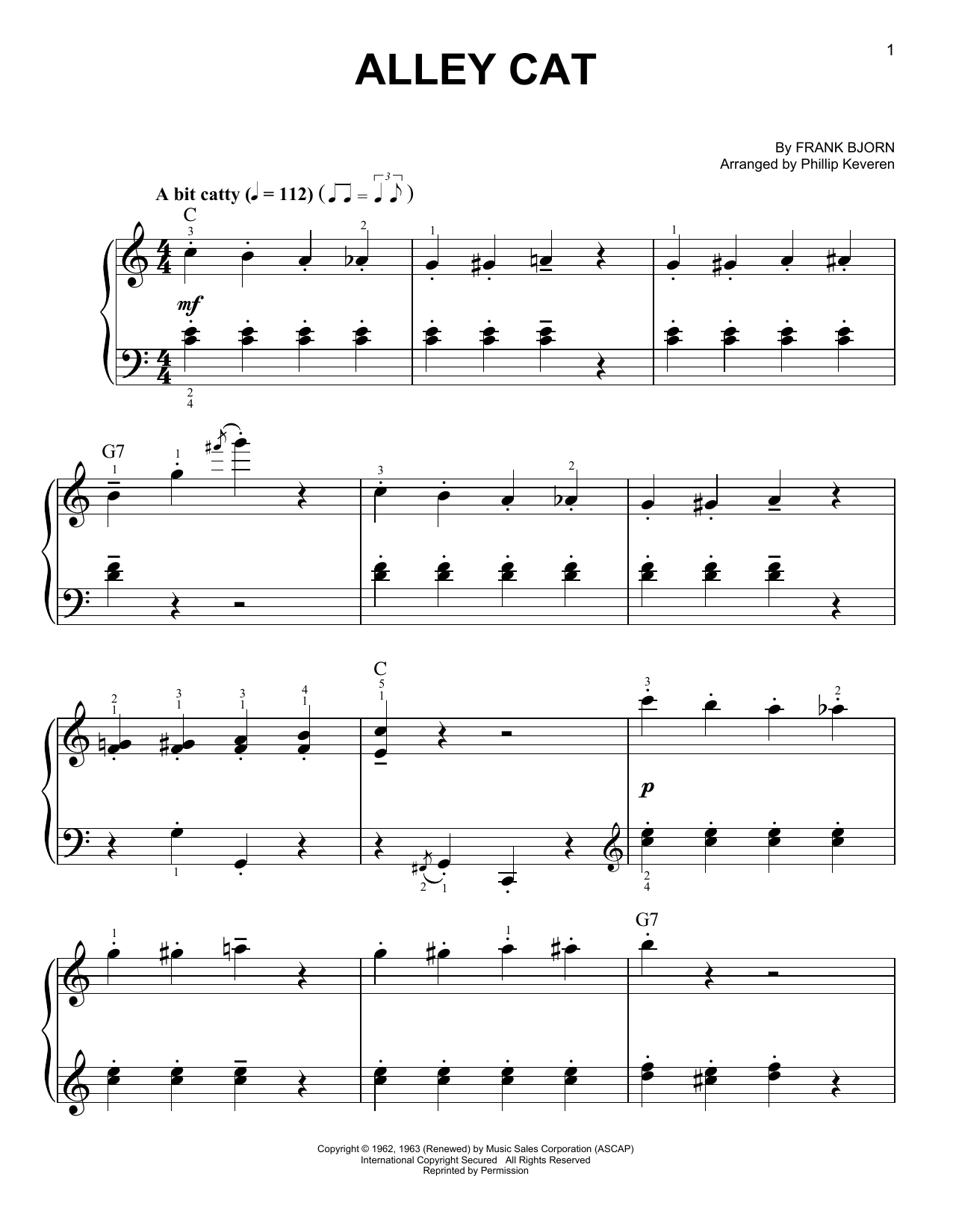 Bent Fabric Alley Cat (arr. Phillip Keveren) sheet music notes and chords arranged for Easy Piano