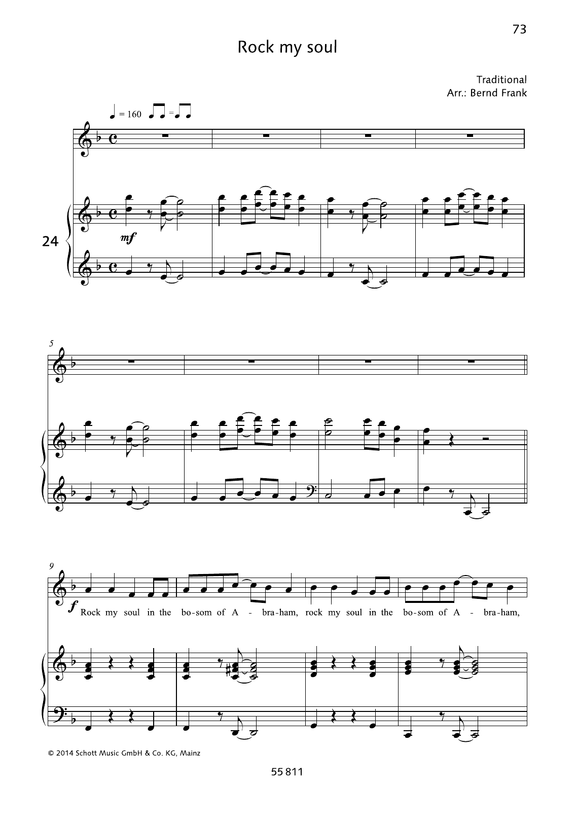 Bernd Frank Rock My Soul sheet music notes and chords arranged for Piano & Vocal