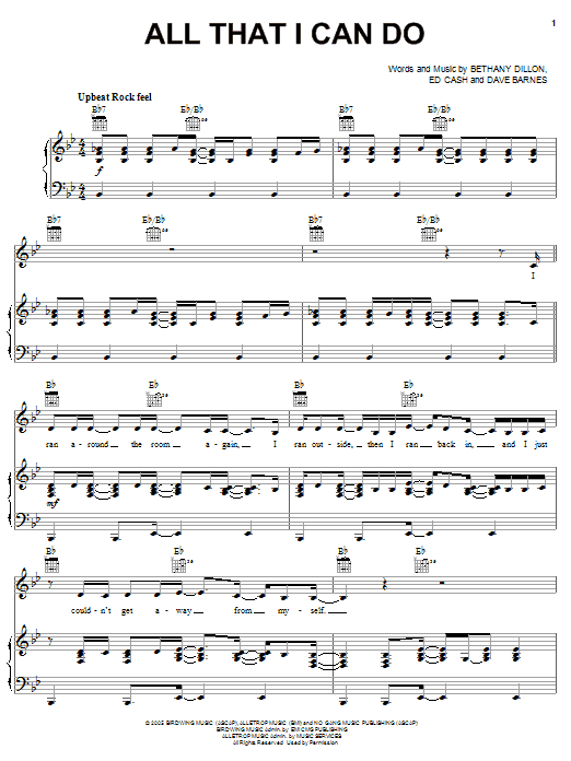Bethany Dillon All That I Can Do sheet music notes and chords arranged for Piano, Vocal & Guitar Chords (Right-Hand Melody)