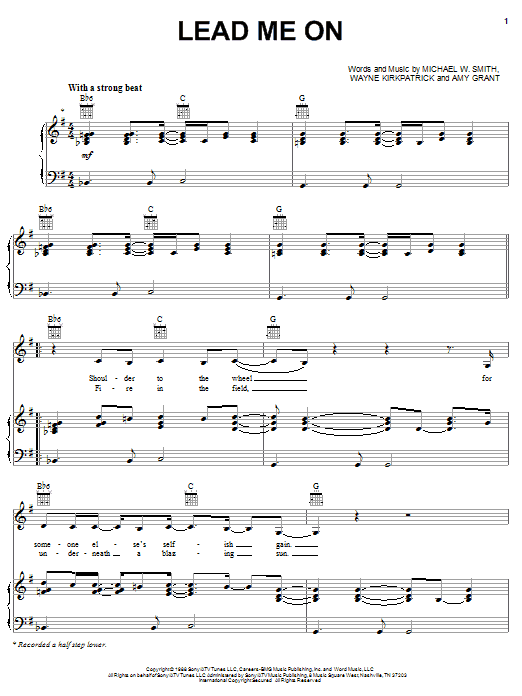 Bethany Dillon Lead Me On sheet music notes and chords arranged for Piano, Vocal & Guitar Chords (Right-Hand Melody)