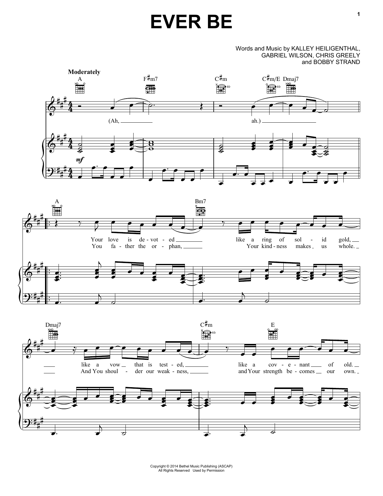 Bethel Music Ever Be sheet music notes and chords arranged for Lead Sheet / Fake Book