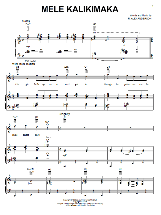 Bette Midler Mele Kalikimaka sheet music notes and chords arranged for Piano & Vocal