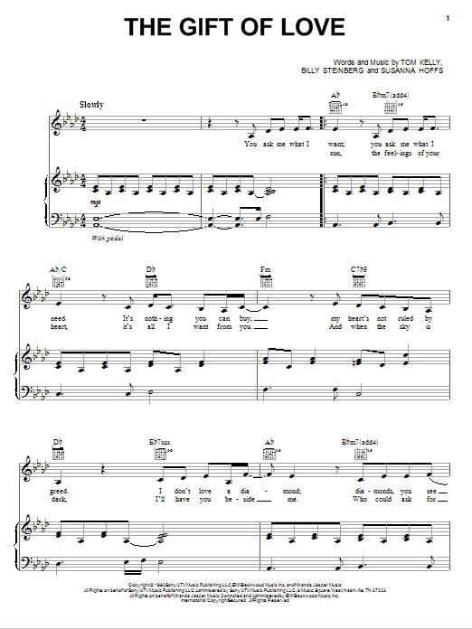 Bette Midler The Gift Of Love sheet music notes and chords arranged for Piano & Vocal