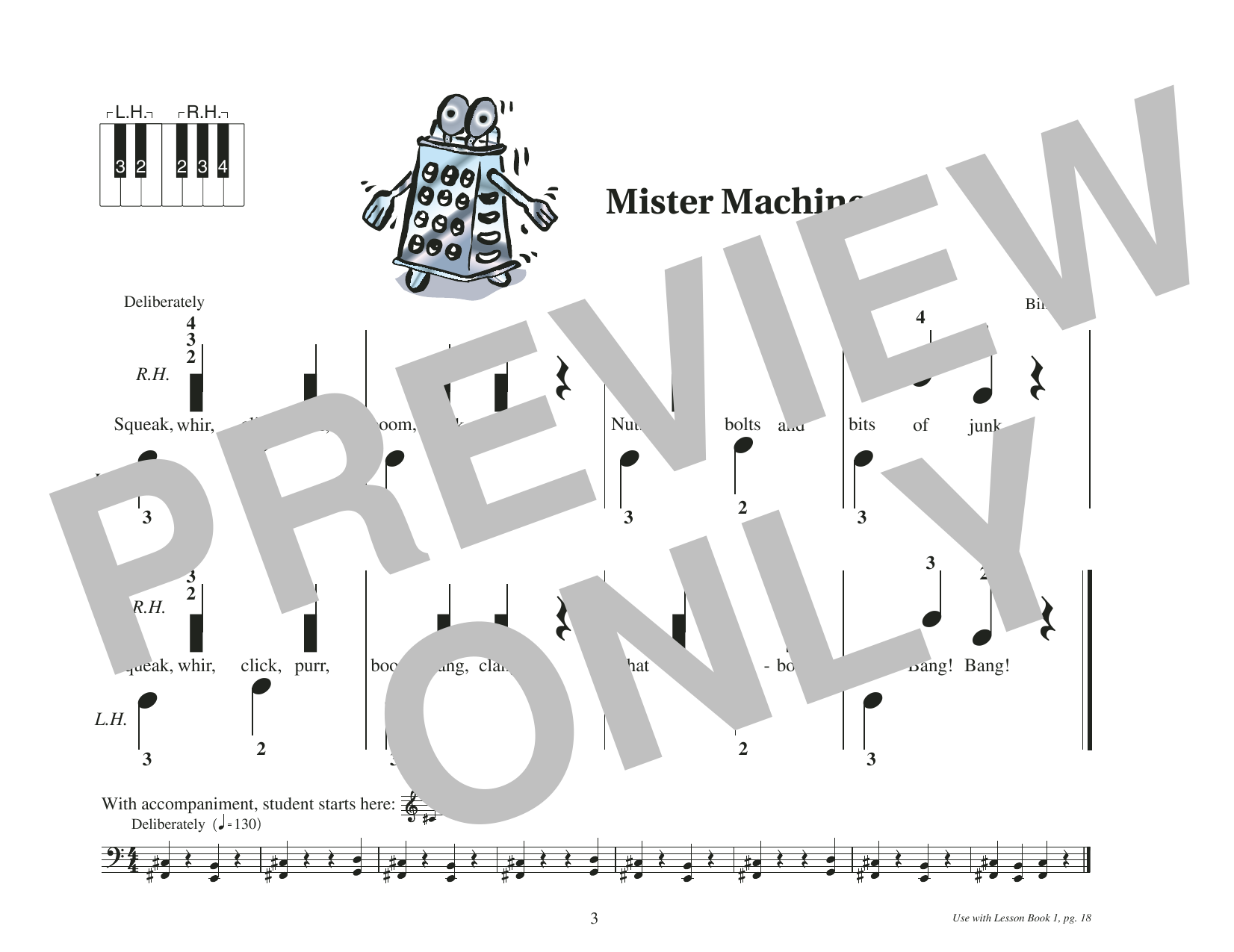 Bill Boyd Mister Machine sheet music notes and chords arranged for Educational Piano