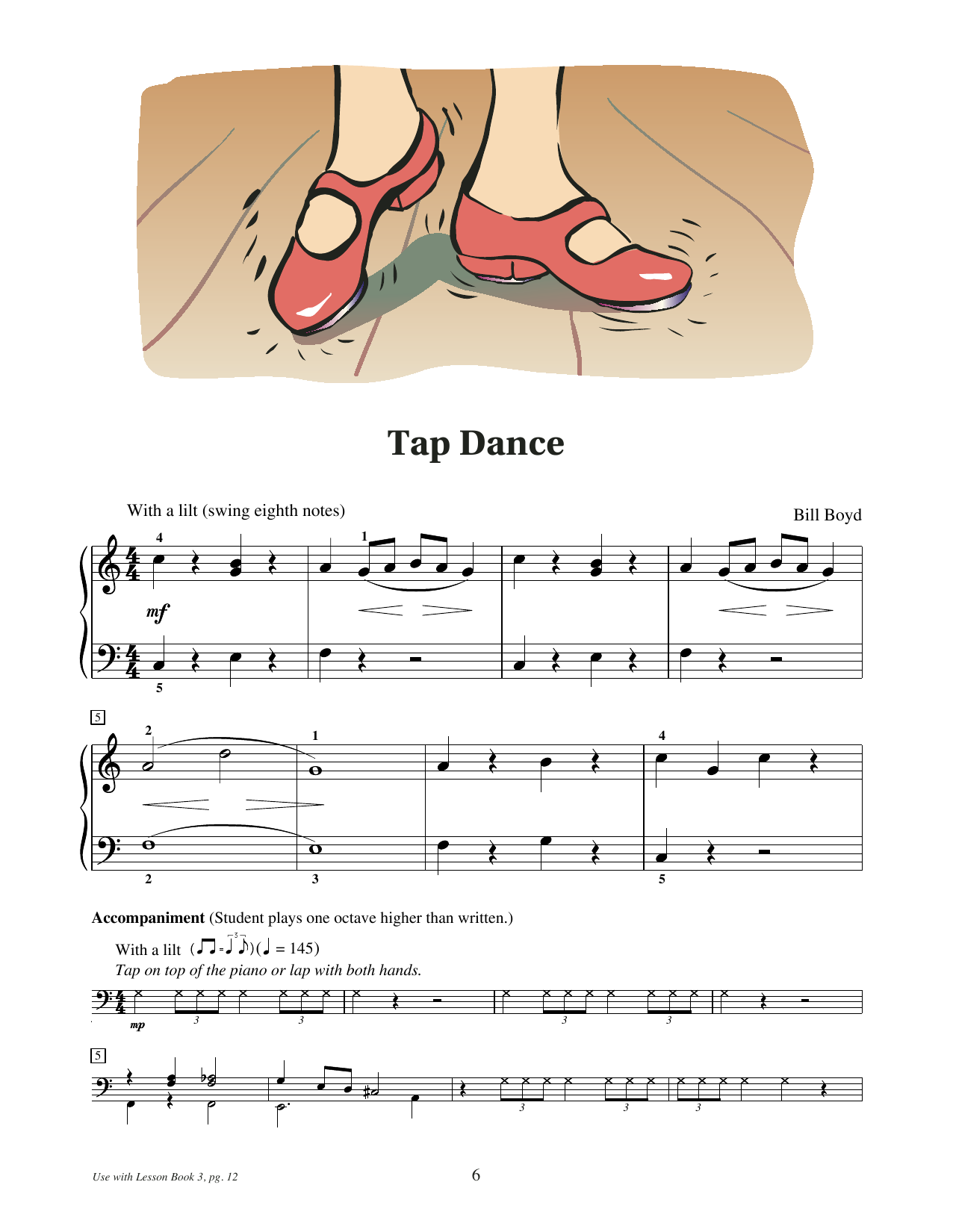 Bill Boyd Tap Dance sheet music notes and chords arranged for Educational Piano