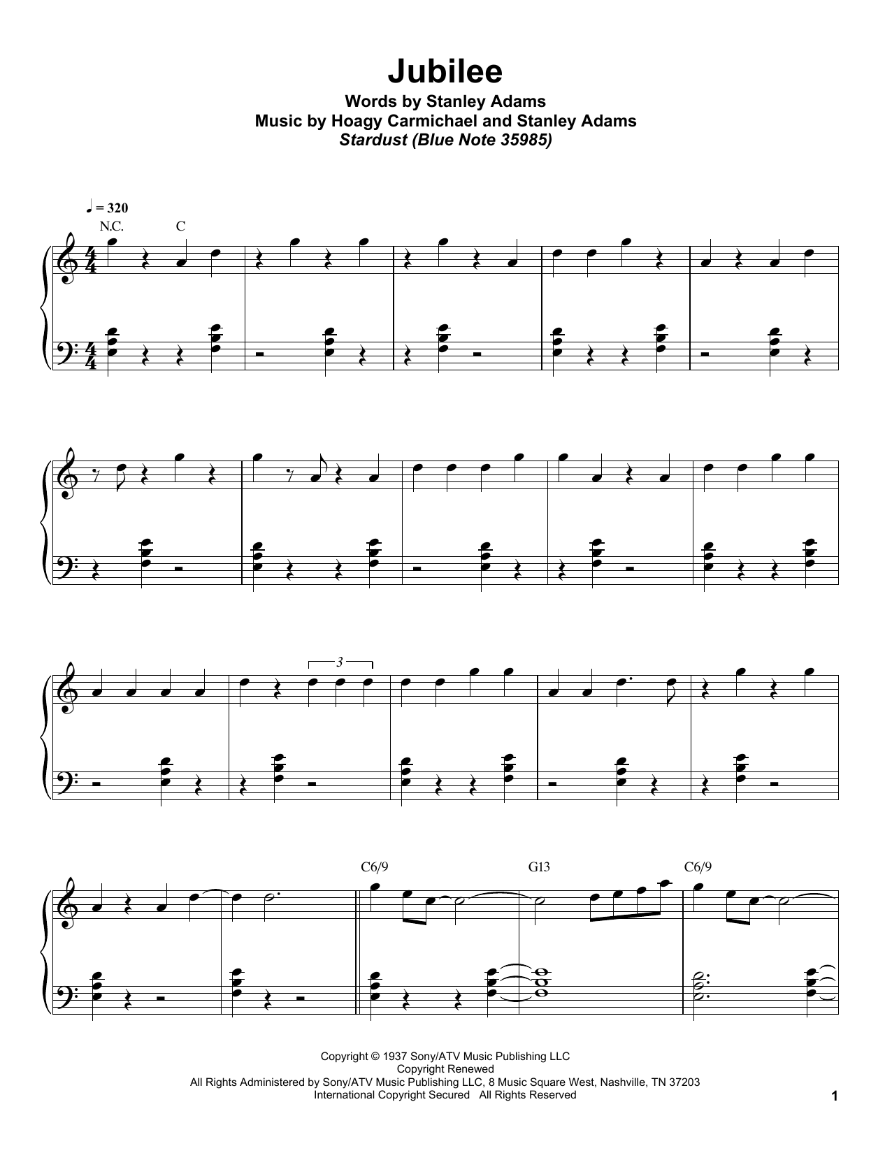 Bill Charlap Jubilee sheet music notes and chords arranged for Piano Transcription