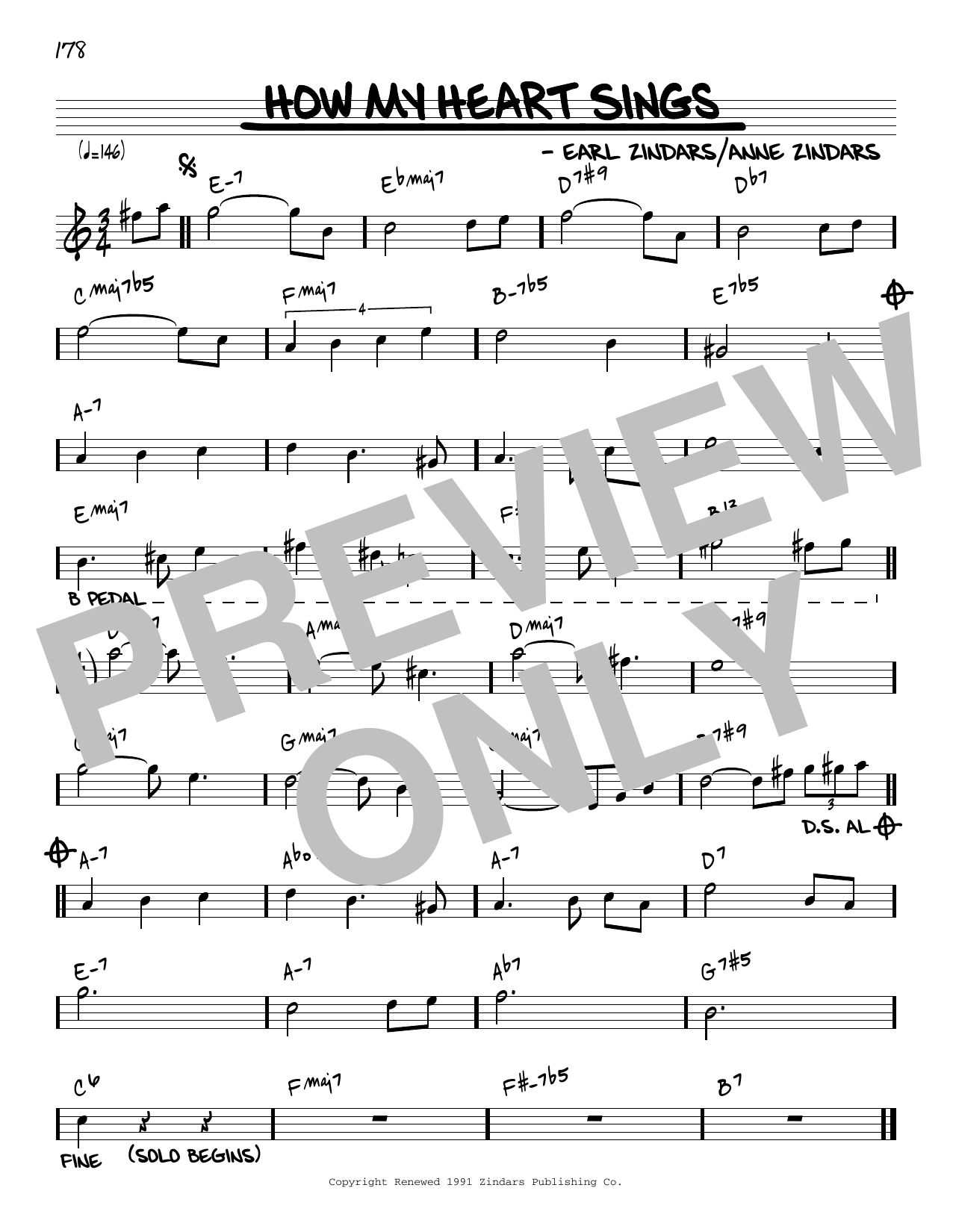 Bill Evans How My Heart Sings [Reharmonized version] (arr. Jack Grassel) sheet music notes and chords arranged for Real Book – Melody & Chords
