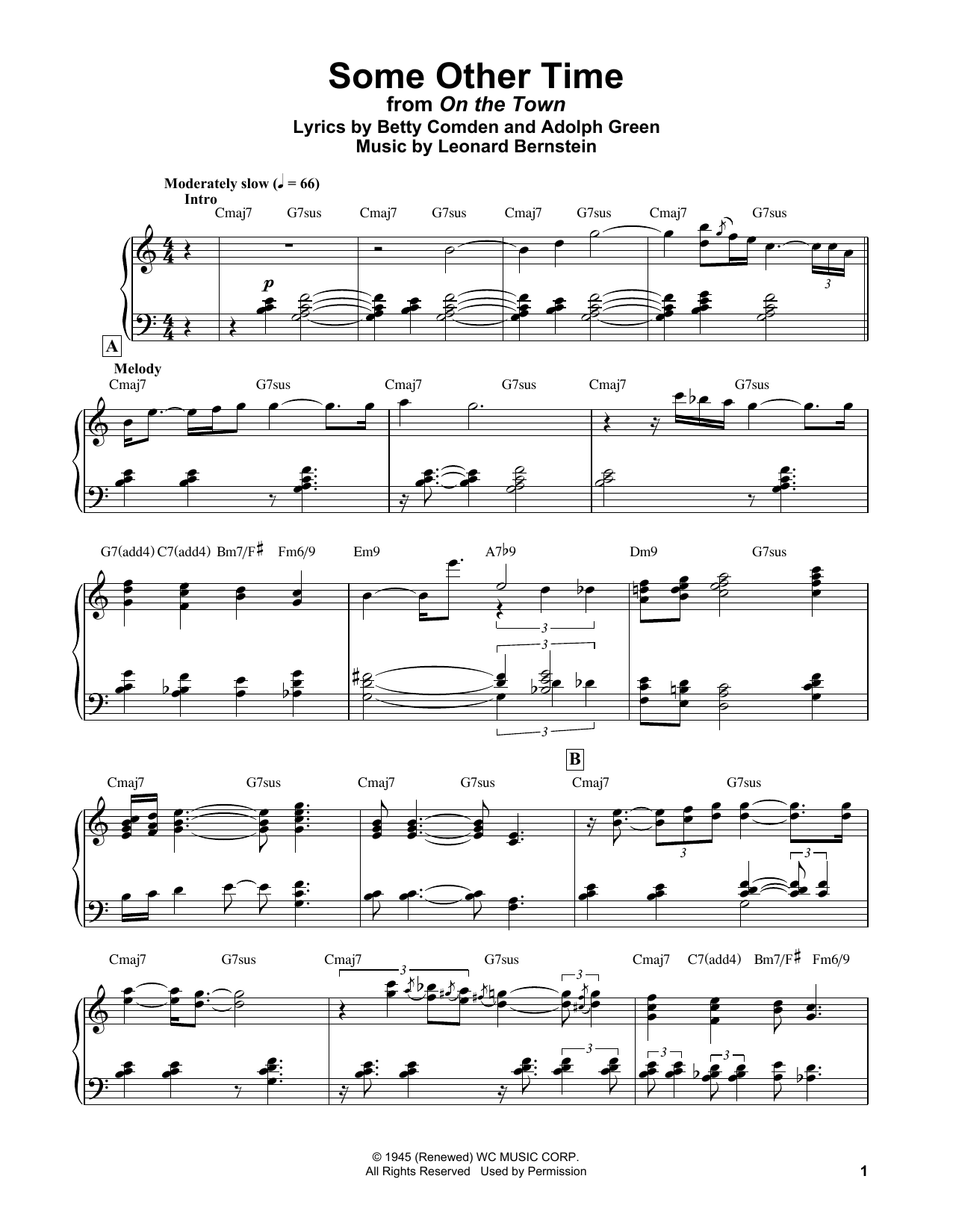 Bill Evans Some Other Time (from Step Lively) sheet music notes and chords arranged for Piano Solo