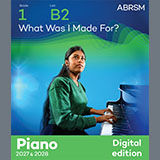 Finneas O'Connell 'What Was I Made For? (Grade 1, list B2, from the ABRSM Piano Syllabus 2027 & 2028)' Piano Solo