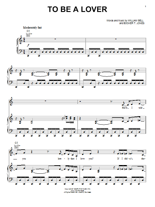 Billy Idol To Be A Lover sheet music notes and chords arranged for Piano, Vocal & Guitar Chords (Right-Hand Melody)
