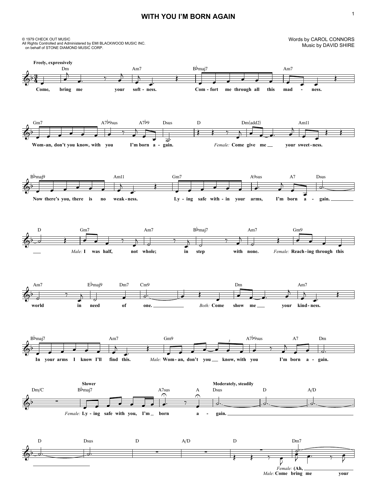 Billy Preston With You I'm Born Again sheet music notes and chords arranged for Lead Sheet / Fake Book