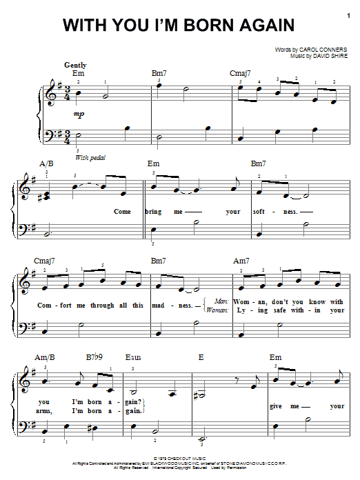 Billy Preston With You I'm Born Again sheet music notes and chords arranged for Piano, Vocal & Guitar Chords (Right-Hand Melody)