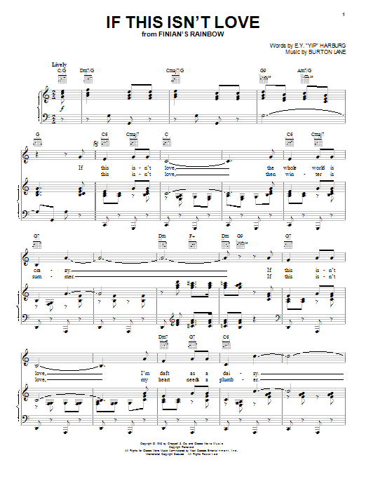 Bing Crosby If This Isn't Love sheet music notes and chords arranged for Piano, Vocal & Guitar Chords (Right-Hand Melody)