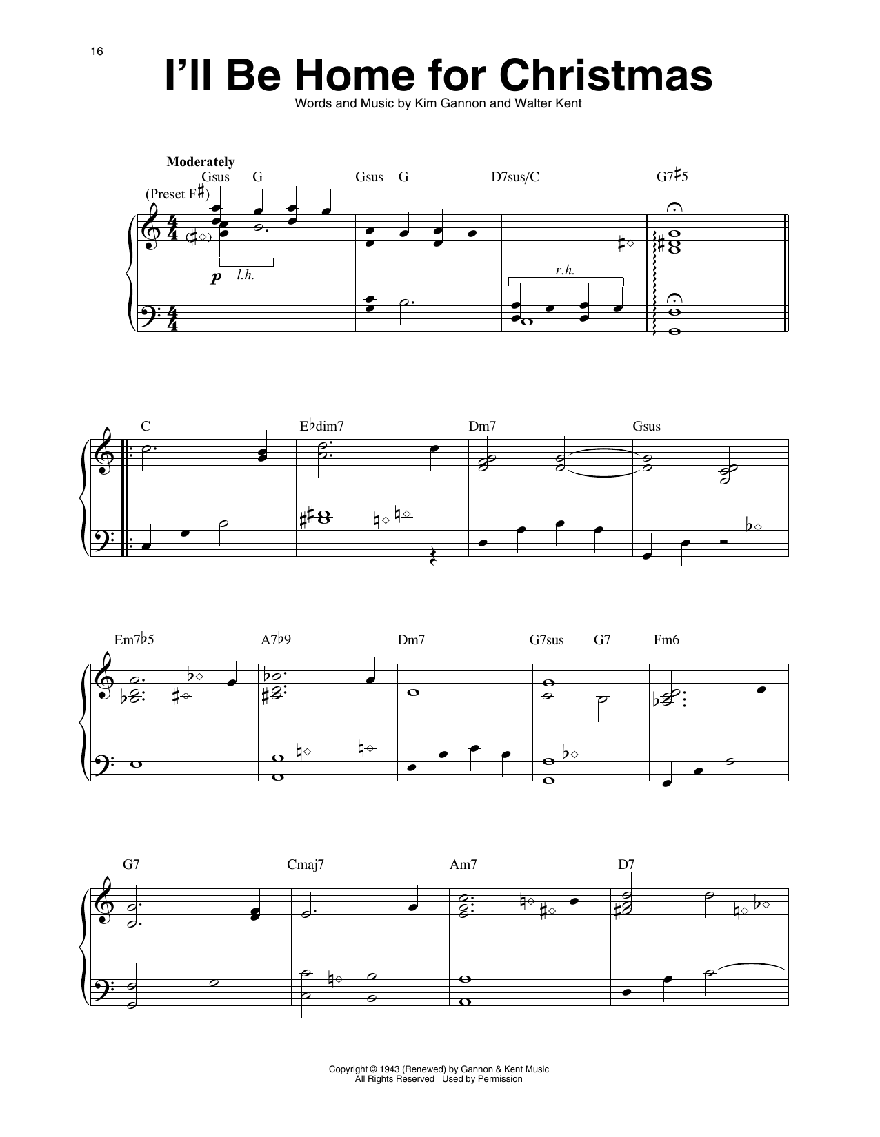 Bing Crosby I'll Be Home For Christmas (arr. Maeve Gilchrist) sheet music notes and chords arranged for Harp