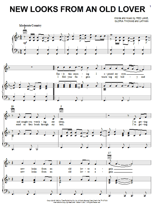 B.J. Thomas New Looks From An Old Lover sheet music notes and chords arranged for Piano, Vocal & Guitar Chords (Right-Hand Melody)