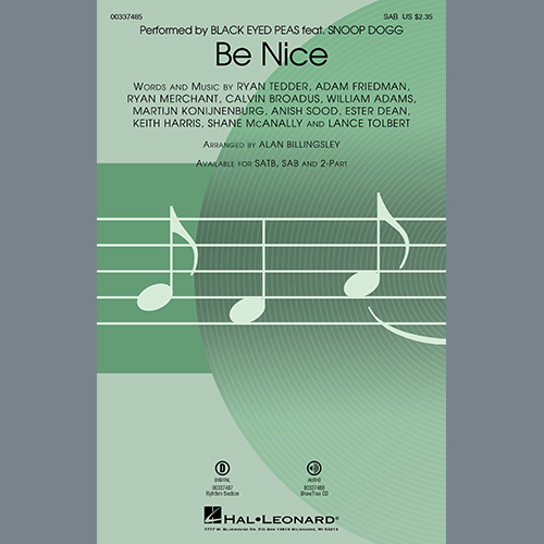Easily Download Black Eyed Peas Printable PDF piano music notes, guitar tabs for  SATB Choir. Transpose or transcribe this score in no time - Learn how to play song progression.