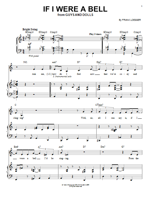 Blossom Dearie If I Were A Bell sheet music notes and chords arranged for Piano & Vocal